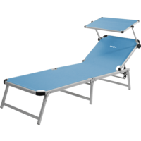 Brunner Marbella ligbed met zonneluifel lichtblauw