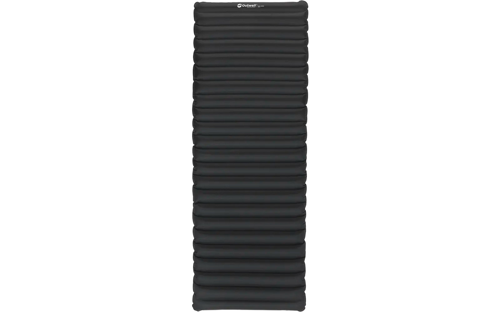 Schwarze Yogamatte mit Rillenstruktur, länglich und rechteckig