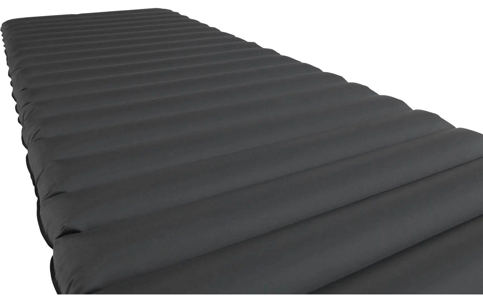 Schwarze Luftmatratze mit Längsrillen