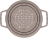 Berger Küchensieb faltbar Größe S (⌀ 18 cm) grau