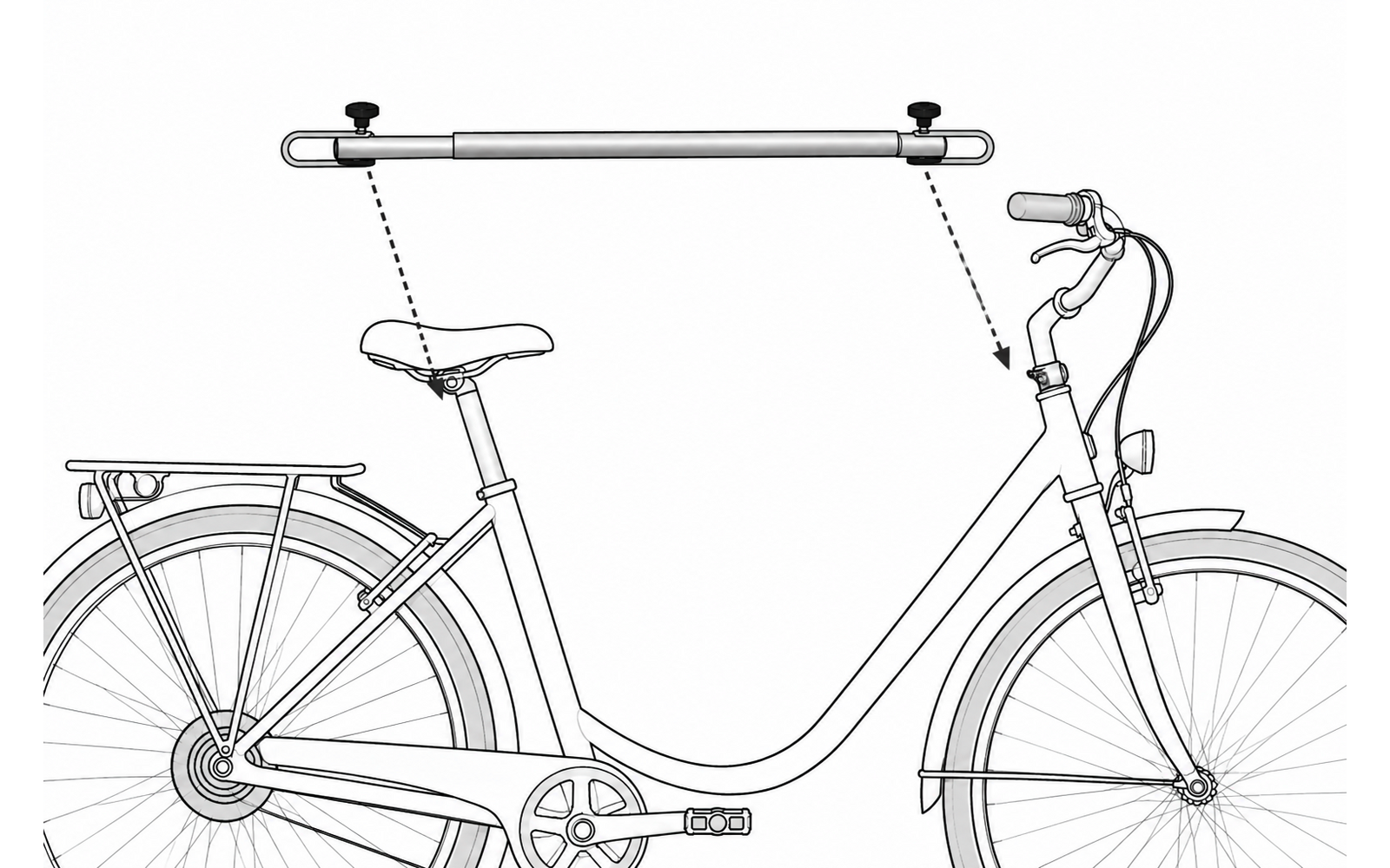 Product afbeelding Fabbri Ladies Bike Adapter Fahrradadapter f&uuml;r Fahrr&auml;der ohne Oberrohr 1