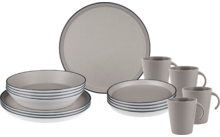 778955 - Brunner Lunch Box Iconic Compack Melamin Geschirrset extra flach stapelbar Antirutsch, BPA-frei und bruchunempfindlich 16-teilig