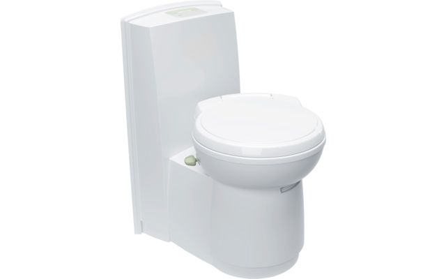 Witte moderne toilet met geïntegreerde spoelbak op witte achtergrond