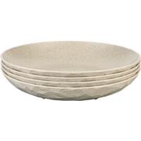 Koziol Set d'assiettes Club Plate 4 pièces de profondeur 220 mm Nature desert sand