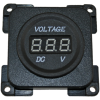 Haba voltmeter C-Line 12V voor 10-30V DC zwart