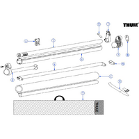Thule St&uuml;tzfu&szlig;halter 2 St&uuml;ck passend f&uuml;r Thule Windscreen - Thule Ersatzteilnummer 1500602390 