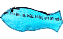 Beadbags fish wallet light blue