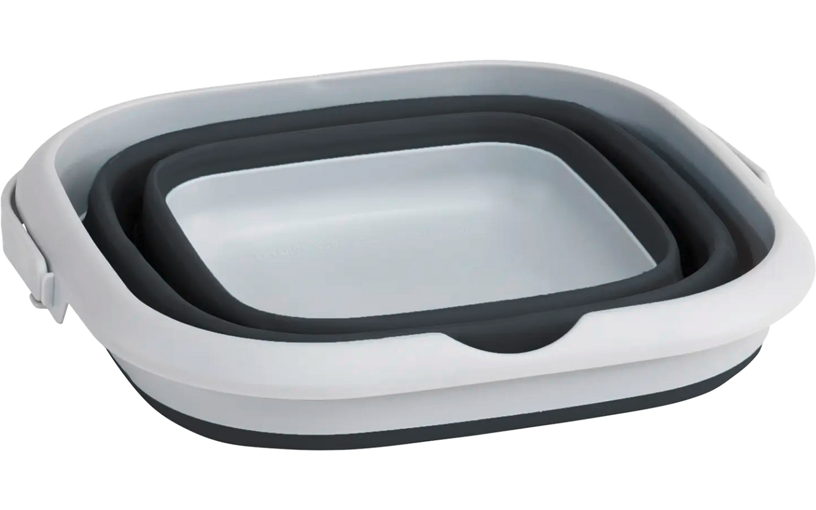 Inklapbare rechthoekige kunststof bewaardoos met grijze rand