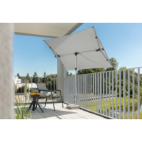 Schneider Schirme Novara Balkonschirm 190 x 140 cm silbergrau