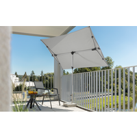 Schneider Schirme Novara Balkonschirm 190 x 140 cm silbergrau