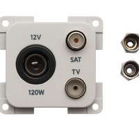 Inprojal System 10.000 Steckdose 12V mit TV und SAT wei&szlig;