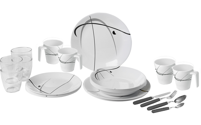Produktbild Brunner All Inclusive Melamin Geschirrset Antirutsch, BPA-frei und bruchunempfindlich 36-teilig 1