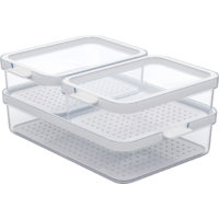 Rotho Cauma K&uuml;hlschrankorganizer Set 3 teilig 2 x 1,2 Liter / 2,6 Liter
