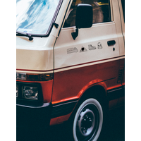 Autocollant voiture set 4 pi&egrave;ces 30 x 5 cm Mountain noir Advanture Shop