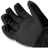 Schwarzer Handschuh aus glattem Material mit gepolsterten Fingern