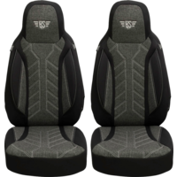 Bremer stoelhoezen camperstoelhoezen 2 stuks voor Ducato / Jumper / Boxer zwart/antraciet