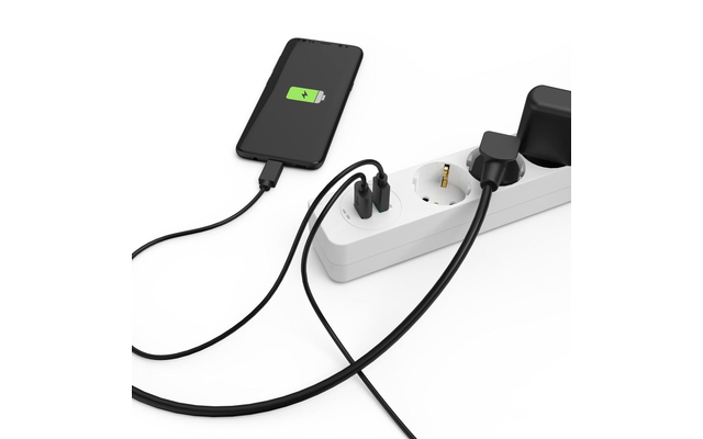 Regleta Hama de 5 vías con toma USB-C / USB-A / Power Delievery / Quick Charge