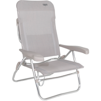 Crespo AL/223 Klassieke strandstoel/ligstoel lichtgrijs