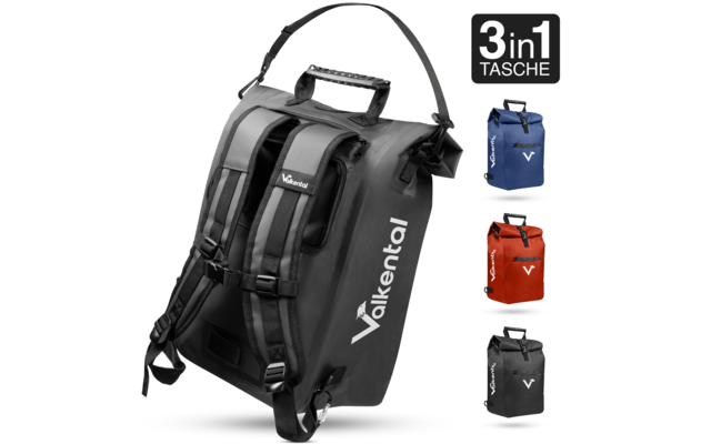 Valkental ValkOne 3-in-1 bike bag 25 liters black