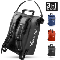 Valkental ValkOne 3-in-1 Fahrradtasche 25 Liter schwarz