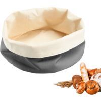 Westmark Brottasche rund 20 x 12 cm anthrazit/beige 