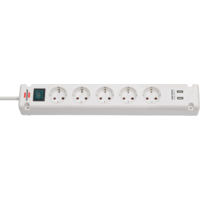 Brennenstuhl Bremounta stekkerdoos 5-voudig met 2 USB-laadcontactdozen 3 m