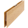 Two folded rectangular bamboo panels with a visible handle and metal hinges