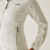 Weißer Pullover mit Reißverschluss und Tasche auf der Seite