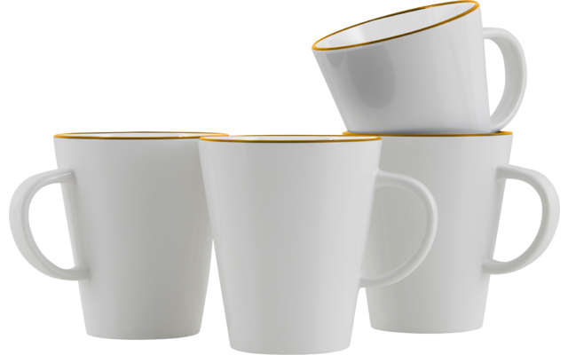 Gimex - Linea Line - Mug - Gold - 350 ml - 4 pieces