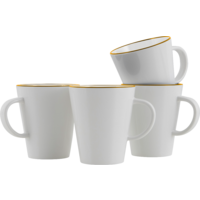 Gimex Linea Line Henkelbecher 350 ml 4 St&uuml;ck gold