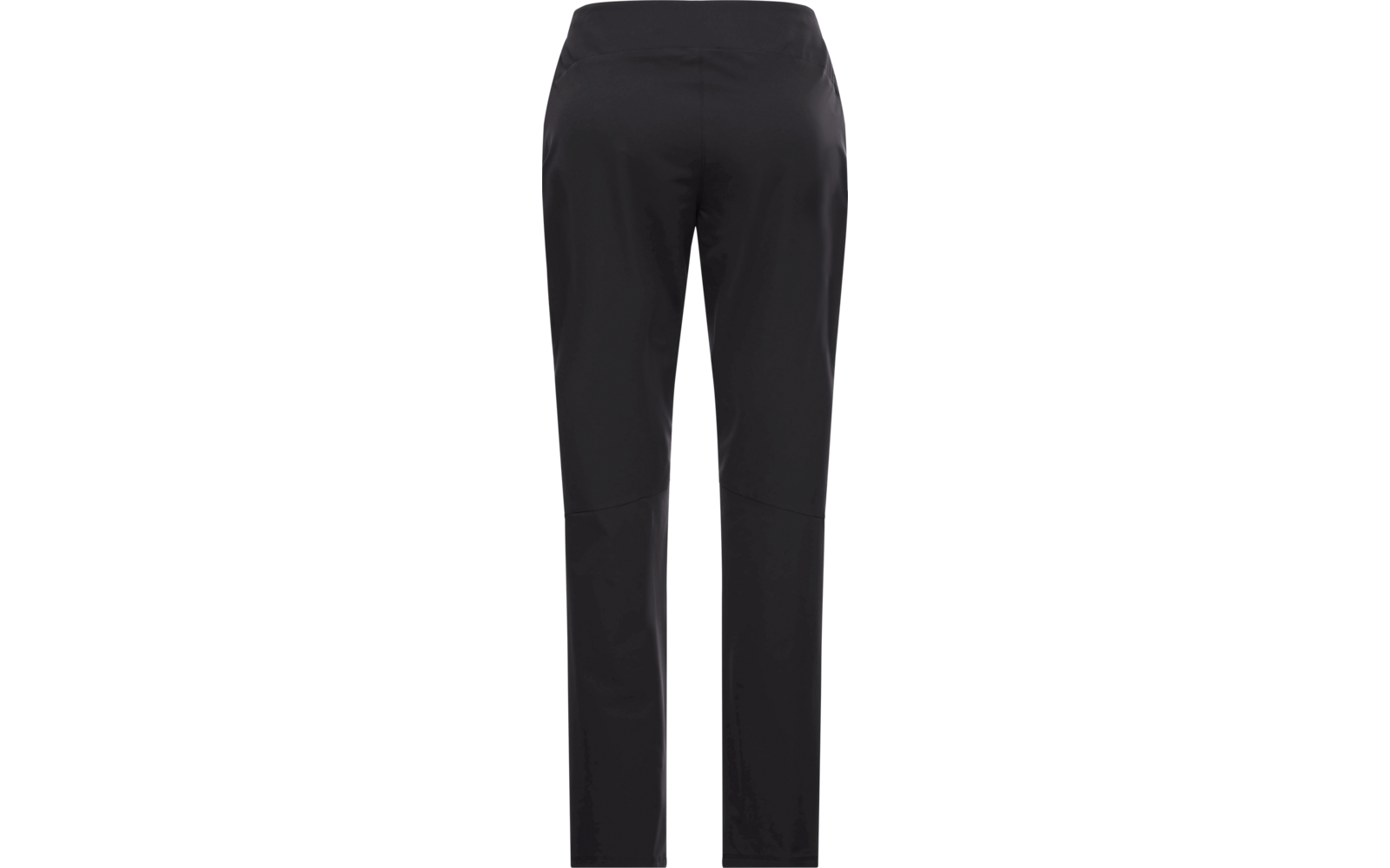 Schwarze Hose, Rückansicht, vor weißem Hintergrund