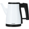White electric kettle with black handle and spout