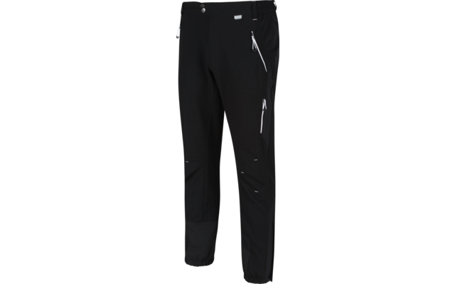 Schwarze Outdoor-Hose mit Reißverschlüssen an den Beinen