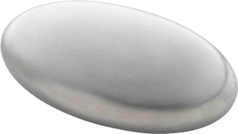 Savon Anti-Odeur Acier Inoxydable KitchenCraft Avec Support - Élimine Odeurs Ail, Oignon, Poisson - 10x7 Cm