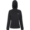 Schwarze Kapuzenjacke aus Fleece mit Reißverschluss und zwei Taschen