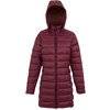 Manteau rouge à manches longues avec capuche et fermeture éclair