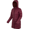 Damen-Steppjacke mit Kapuze in Dunkelrot