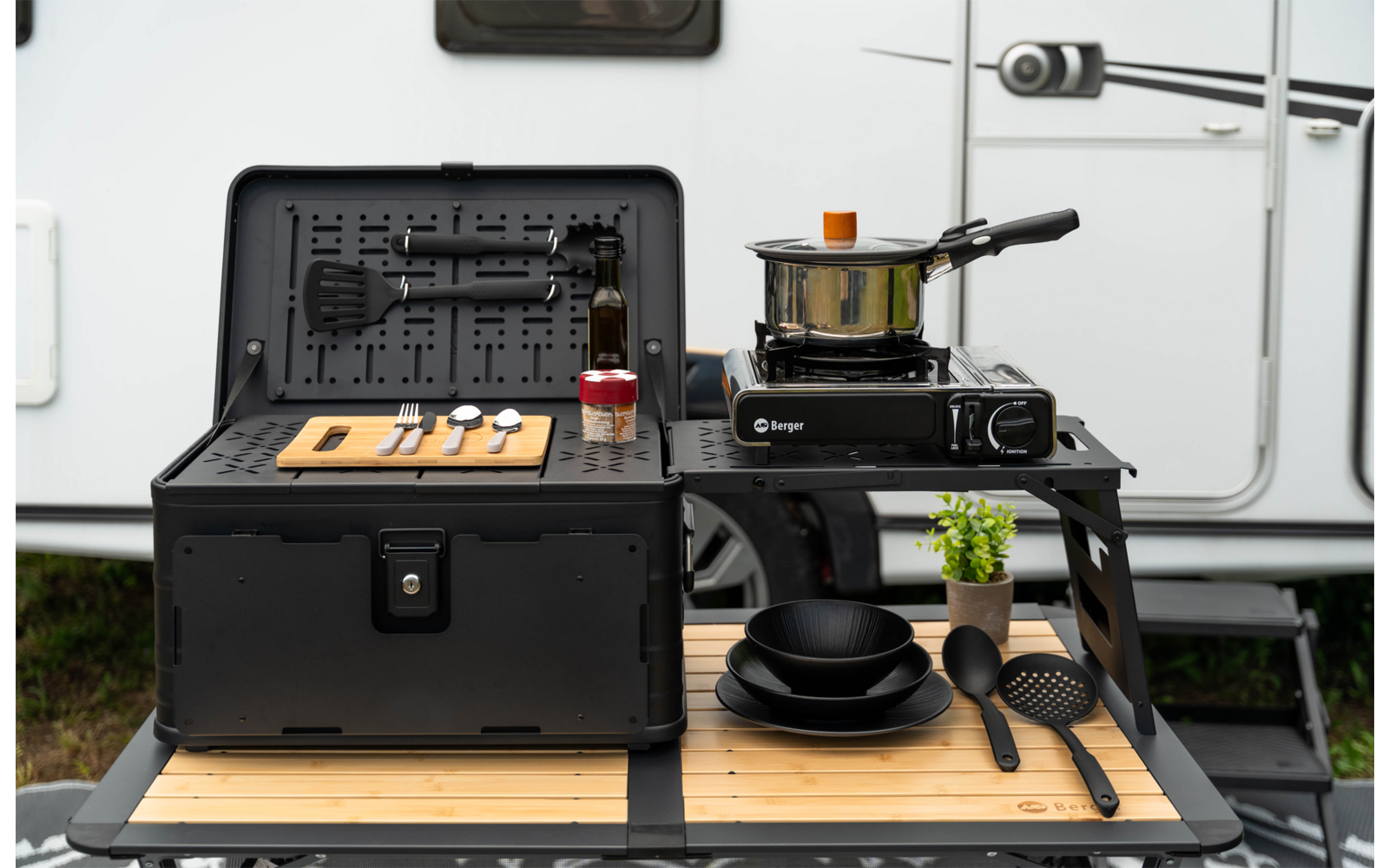 Produktbild Camplife Santiago K&uuml;chenbox mit separatem Seitentisch 1