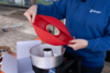 Omnia x Fritz Berger Campingbackofen 3 Liter Set 5-tlg. inkl. Silikonbackform, Aufbackgitter, Transporttasche & Thermometer