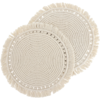 Camplife Dessous de plat en macramé 2 pièces grand modèle