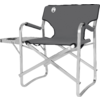 Silla de camping plegable Coleman Deck Chair 89 × 53 × 78 cm de aluminio, plata con mesa lateral