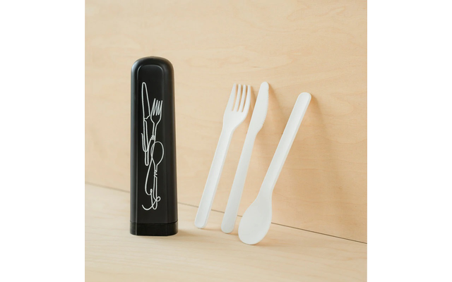 Set di posate Bioloco to go - line art cutlery