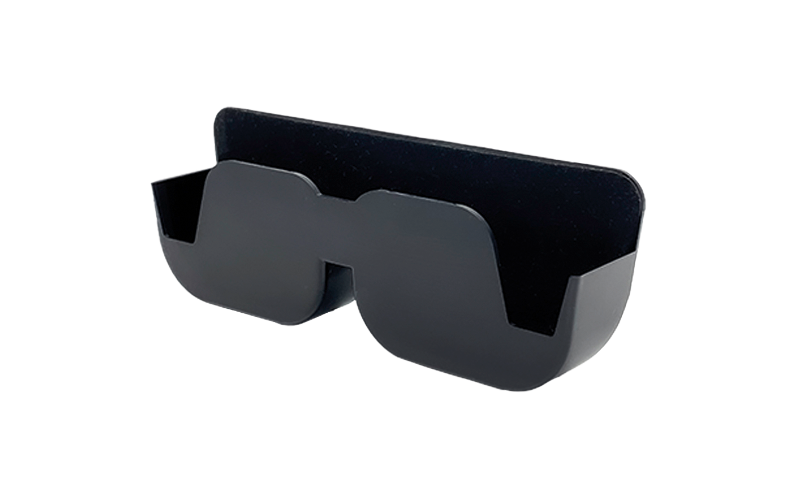 lunettes de soleil noires avec monture large sur fond blanc