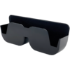 lunettes de soleil noires avec monture large sur fond blanc