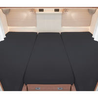 Set de draps-housses 3 pièces pour lits arrière anthracite