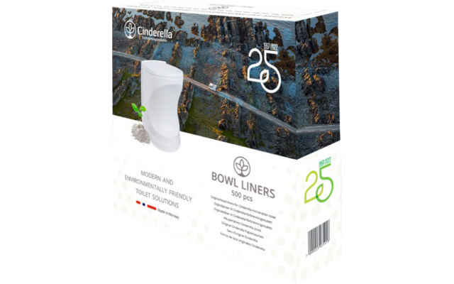 Embalaje con 500 forros desechables blancos para inodoros de Cinderella