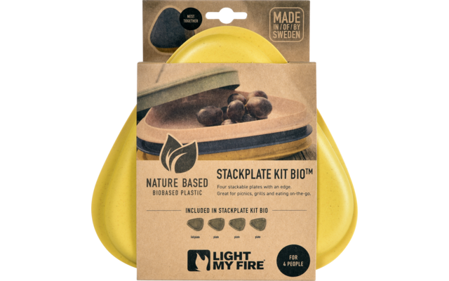 Light My Fire StackPlate Kit Stack Plate Organic 4 Pack