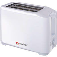Tostadora de doble ranura 700 W blanca Alpina