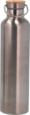 Camplife Edelstahl Isolierflasche mit Bambusdeckel 1000 ml