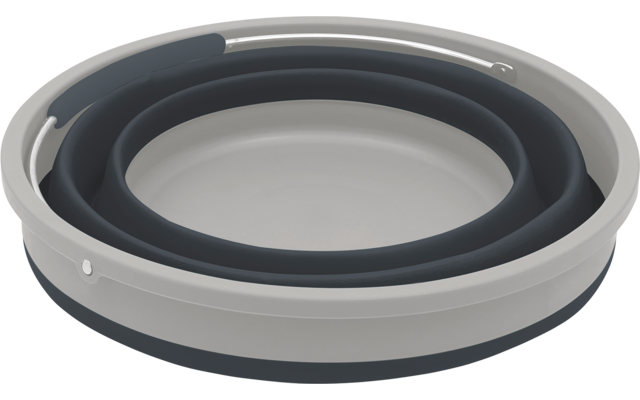 Cuenco redondo plegable en gris y negro